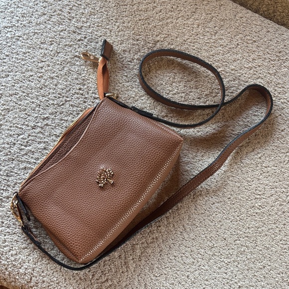 Mulberry Like Brown Leather Crossbody Bag - Picture 14 of 14